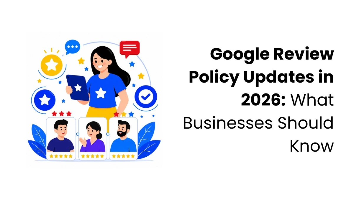 vector image showing google review policy update