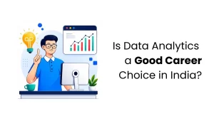 vector image showing data analytics a good career choice in india