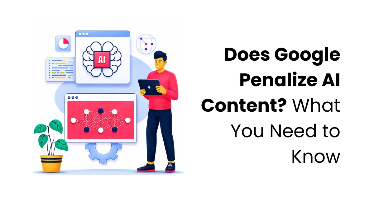 vector image showing Does Google Penalize AI Content