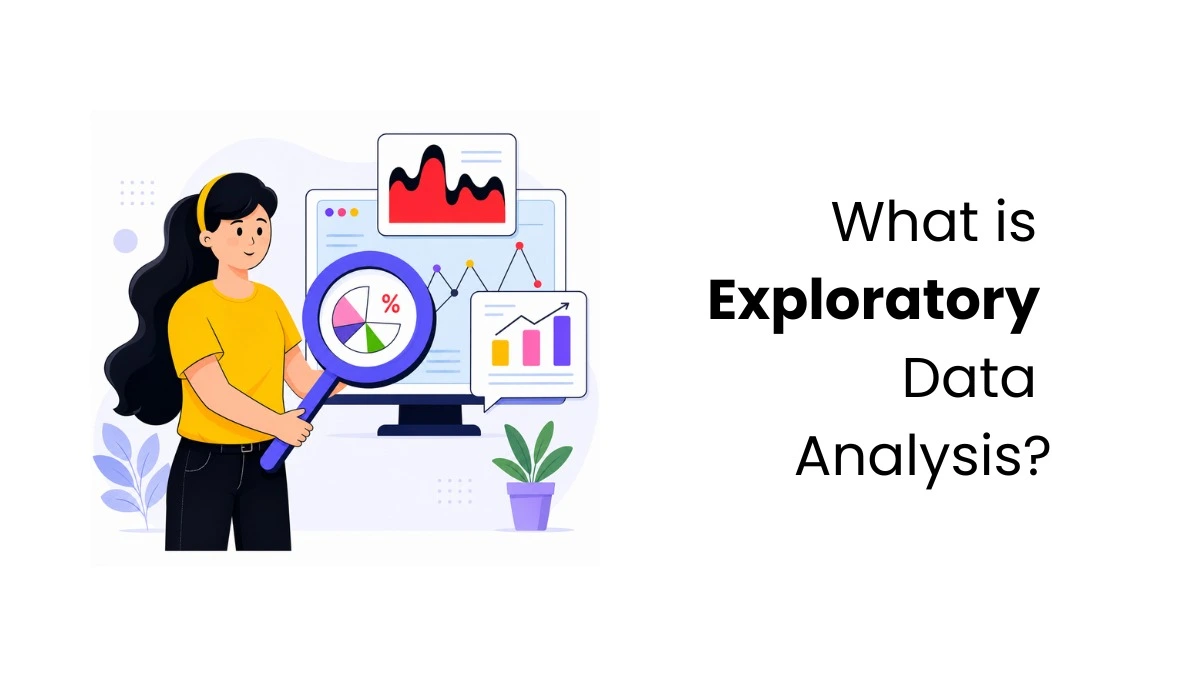 vector image showing exploratory data analysis