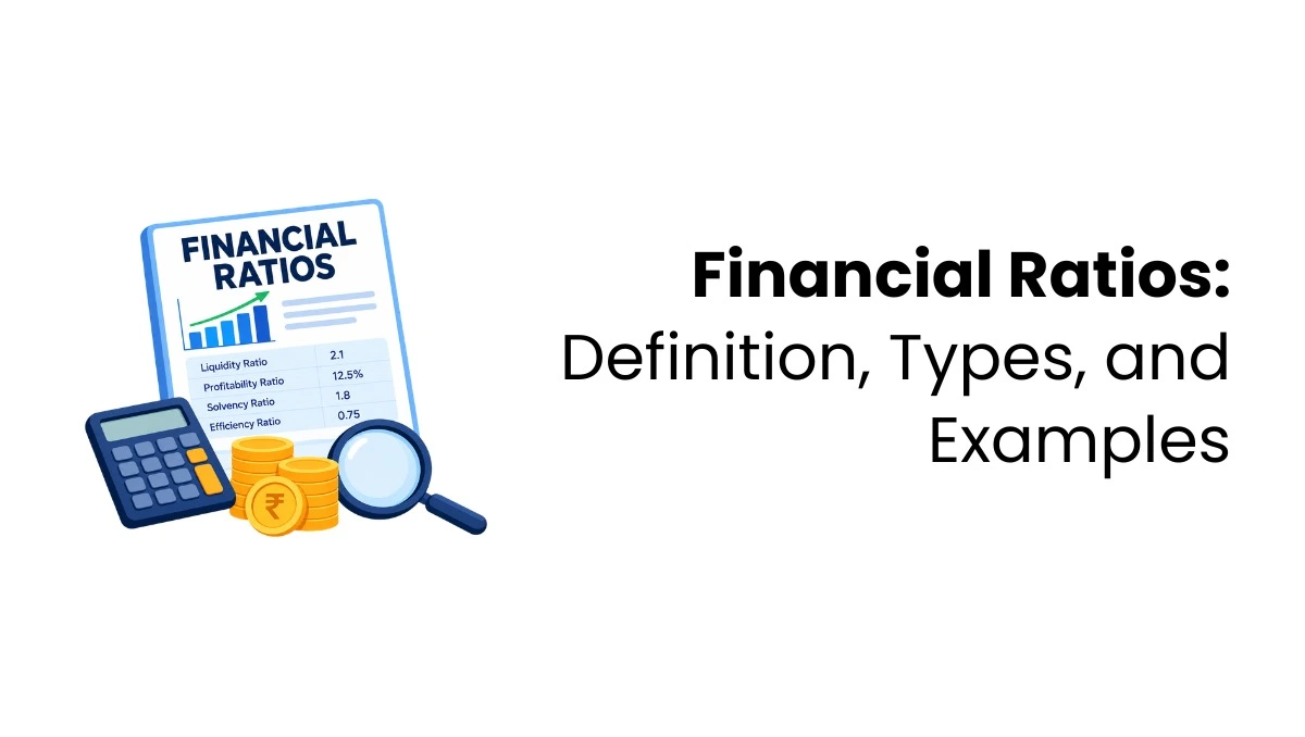 vector image showing financial ratios